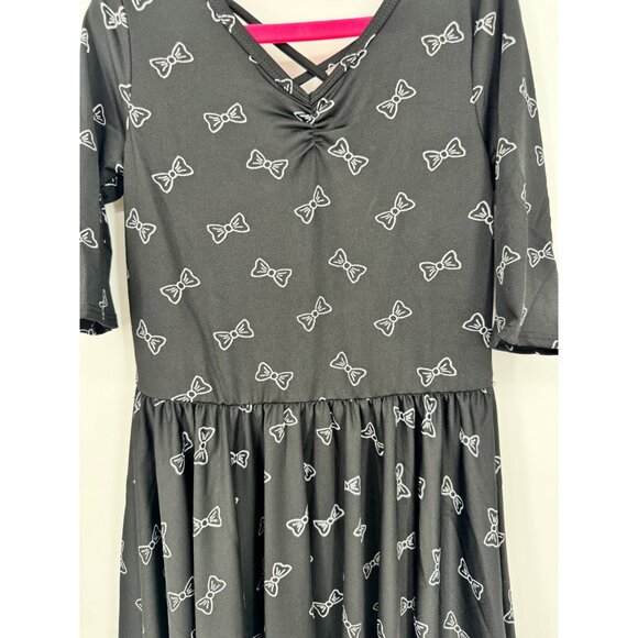 Dotdotsmile Girls Dress Size 7 Black with White Bows New With Tags - Picture 4 of 6